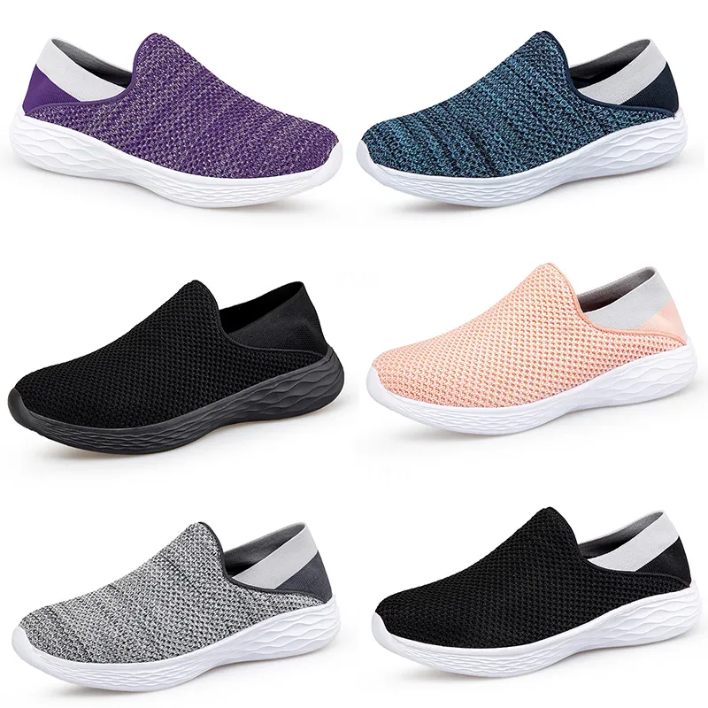 Summer Femmes Spring Flying Men Nouveau tissage Marchage Légalé Fond plat Casual Casual confortable Chaussures lazy 35-52