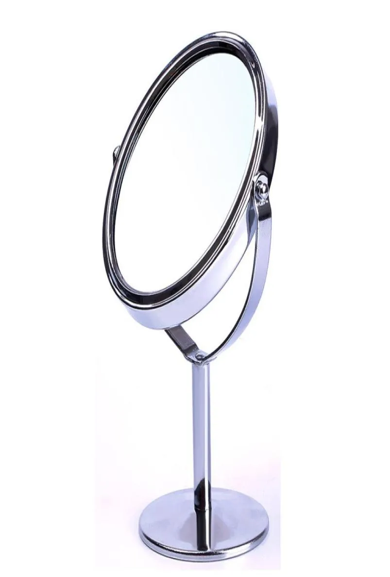 Hohe Qualität Frauen Oval Form Make-Up Spiegel Doppel Dual Seite Rotierenden Kosmetik Schreibtisch Stand Tisch Spiegel Make-Up Kompakte Mirror1292265