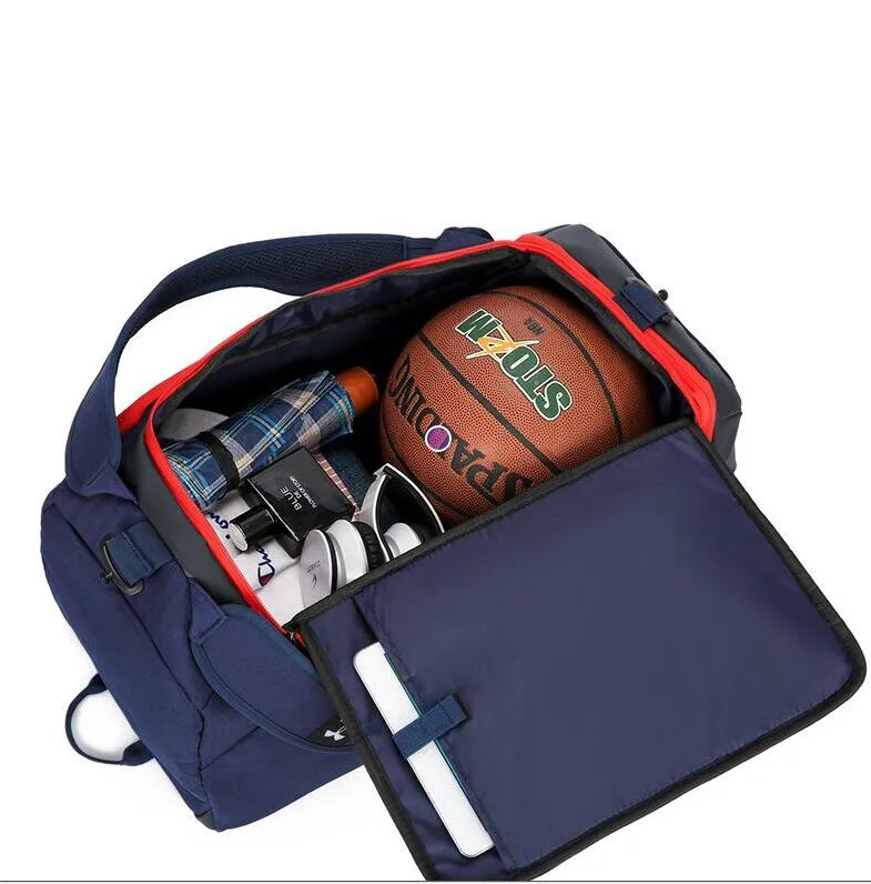 Män designer Duffel Bag Team Luxury Ryggsäck Oxford Waterproof Youth Basketball Ryggsäck Stora sportrese Veckor Väskor