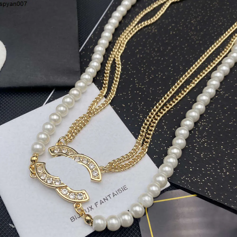 Hanger Designer Sieraden Mode voor Merk Dames Sleutelbeenketting Kristal Parel Huwelijkscadeau