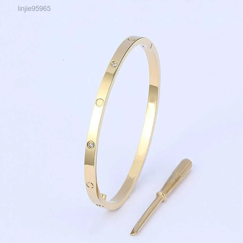 Designer Bangle voor dames heren armbanden schroevendraaier zes generatie armband 18k smal paar mode roestvrijstalen armbanden