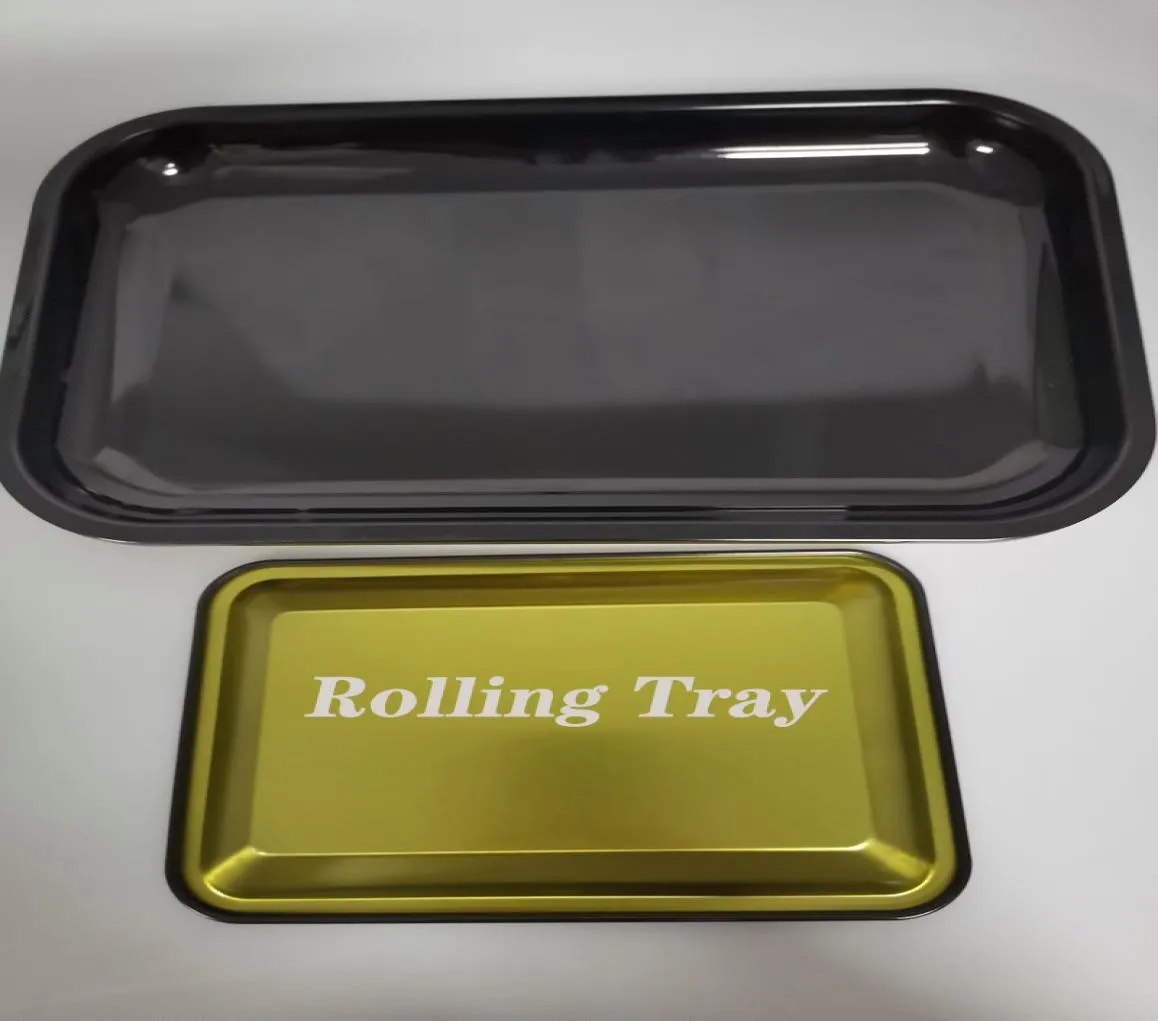 DIY Rolling Tray Metal Cigarette Smoking Rolling Tray Herb Tobacco Tinplate Plate Discs Smoke Cigarette Paper Tray2113690