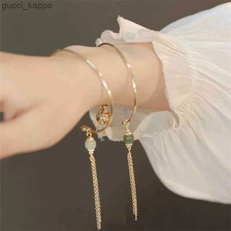 Perlen koreanische Mode glückliche Übertretung Perlen Bell Quasten Armband für Frauen Mädchen Stein ethnische Windkette Armbänder Schmuck Geschenke