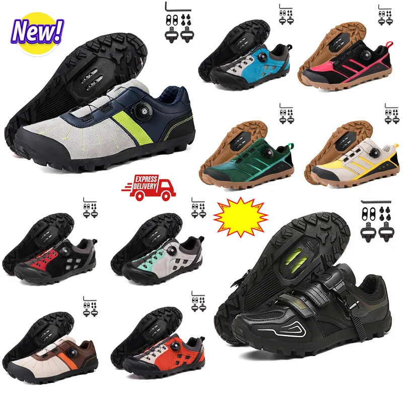 Chaussures de cyclisme Hommes vitesse route vélo baskets plat carbone cyclisme chaussures vtt crampons femmes montagne vélo chaussures SPD pédales course vélo Footwar GAI