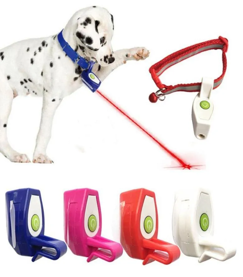 Cat Collars Leads Pet LED Light Laser Toys Fashion Mini Collar Pointer Dog Plastic Training7638092