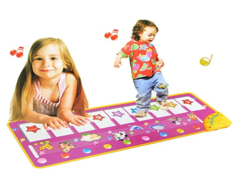 Ny mode baby touch play tangentbord musikaliska leksaker musik mattan matta filt tidig utbildning verktyg leksaker två version lärande leksaker3696807
