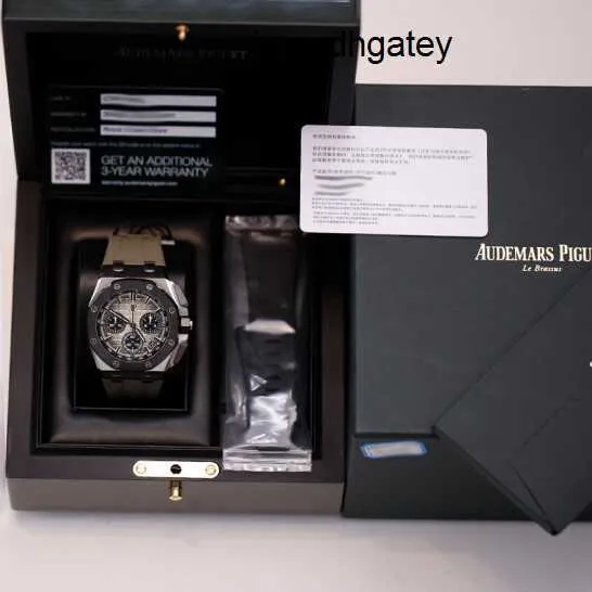 Montre Mouvement Montres AP Montre Royal Oak 26420SO Chronographe Elephant Grey Montre Homme Acier Céramique Bague Automatique Machines Montres De Luxe Suisses Diamètre 43mm