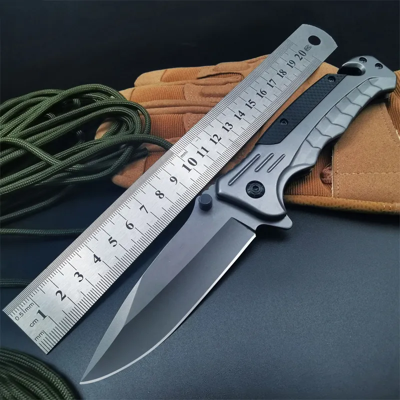 Utomhusfiskejakt överlevnadsfoldkniv Multifunktionell taktisk självförsvar EDC Tool Camping Saber Portable Pocket Knives
