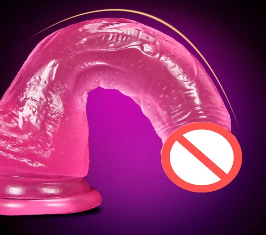 3 dimensioni colore super realistico morbido cristallo gelatina dildo ventosa pene artificiale cazzo masturbazione femminile giocattolo adulto del sesso per Wom9590669