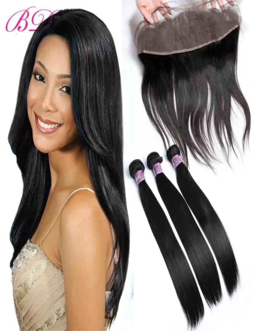 BD BD Straight Lace Front Human Hair Extensions 1345 Lace Size داخل ثلاث حزم نسج الشعر البشري 52939009495461