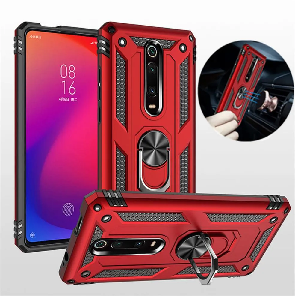 For Xiaomi K20 Pro K30 Mi9T Mi9 Mi 9T CC 9E SE CC9 Pro A3 Lite Armor Magnetic Ring Holder Case for Redmi Note 7 8 8T 10 7A 8A3690018