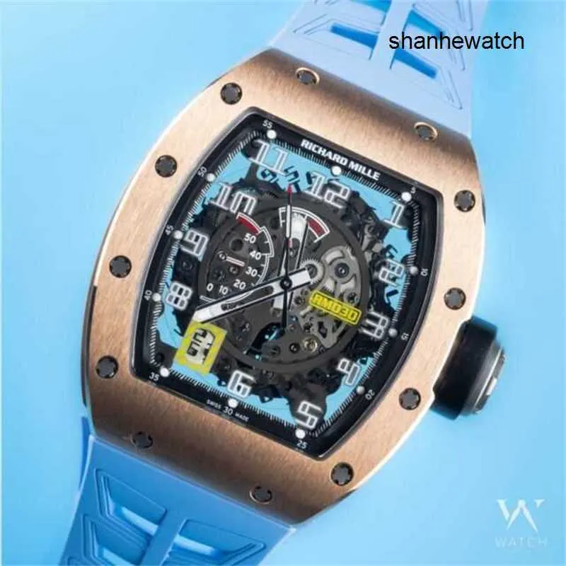 Мужские часы Нарядные часы RM Watch RM030 Циферблат из розового золота/титанового скелетона