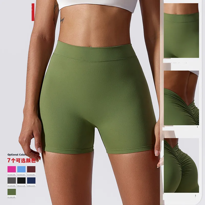 LL Frauen Yoga Shorts Outfits lu Hohe Taille Sportbekleidung Tragen Kurze Hosen Mädchen Laufen Elastisch Verhindern Kleiderschrank Culotte CDK8175