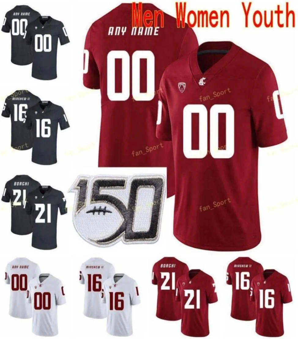 Maillots universitaires Washington State Cougars 5 Travell Harris 58 Fa'avae Fa'avae 60 Andre Dillard 8 Easop Winston Jr Football personnalisé cousu4846736