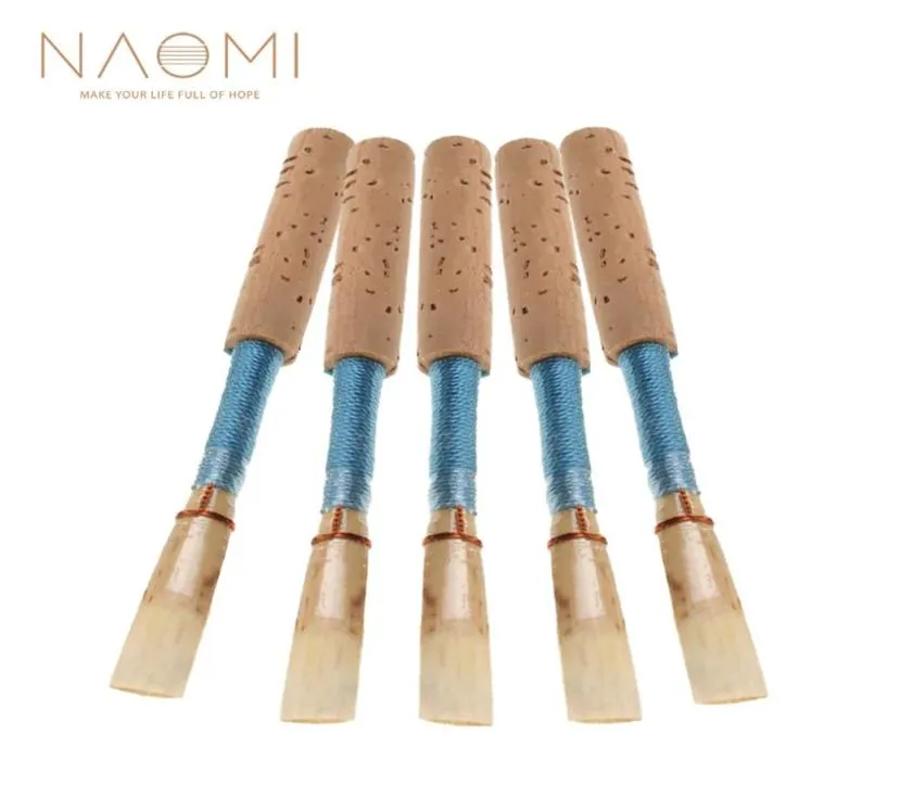 NAOMI 5PCS Bulrush Oboe Reed Soft Mouthpiece Orchestral Medium Light Blue Color Woodwind Instrument Parts High Quality New6332813