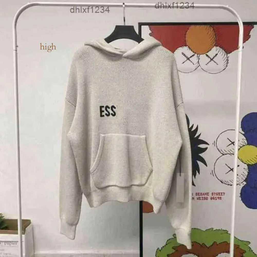 Ess hoodie turtleneck jumpers lösa tröjor casual stickor hoody lat stil för män kvinnor väsentliga lätta tröjor dm8ztcii13i7 26