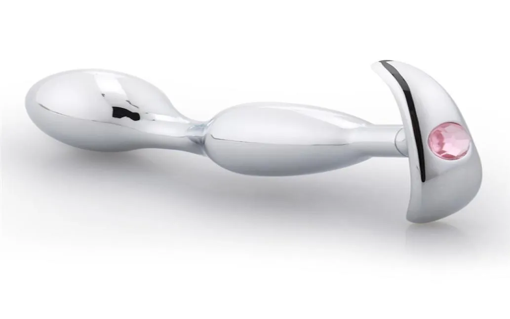 Plug anale in metallo Acciaio inossidabile Dildo di cristallo Giocattoli del sesso Massaggiatore della prostata Punto G Stimolare i giocattoli del sesso per donna Uomo Masturbatori Y1811824397