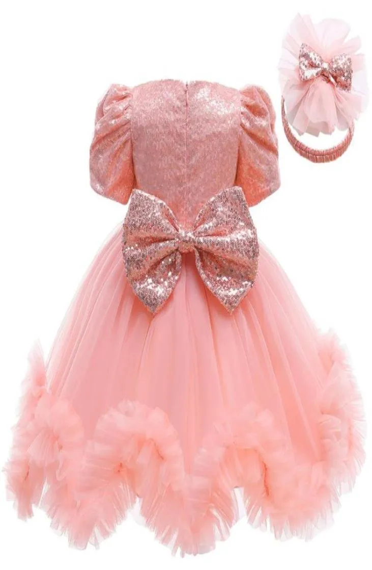 Girl039s Dresses Born Baby Girls Charm Lace Bow Princess Dress 2022 Infant Party Christening For Baptism 1st Birthday VestidoGi3901459