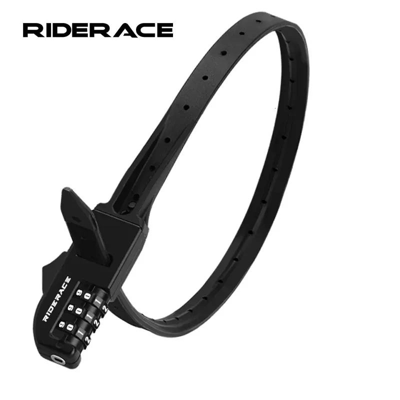 RiderAce 3-siffrigt lösenordslås Lås Multipurpose Bicycle Electric Scooter Motorcykel Portable Anti-TIF Bike Helmet Lock Black 240301