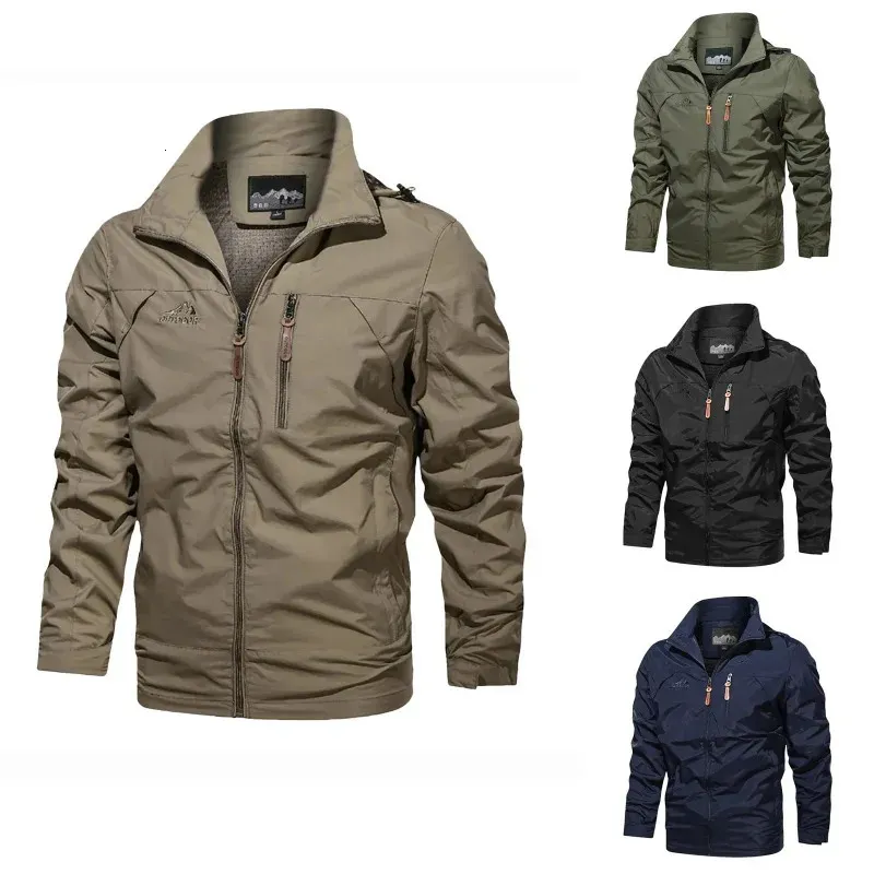 Primavera Autunno Uomo Giacca a vento Oversize Uomo Giacca impermeabile antivento Uomo Arrampicata Campeggio Cappotti Cappotto antipioggia Abbigliamento 240227