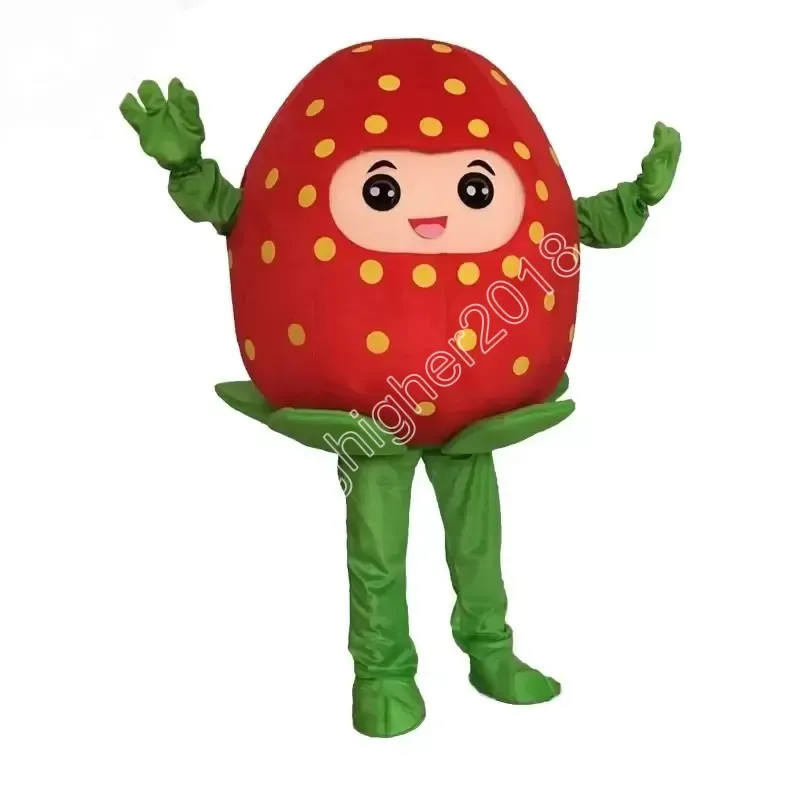 Costume de mascotte de fraise personnalisé professionnel, robe fantaisie de spectacle de fête de carnaval sur scène pour hommes et femmes, Costume d'halloween