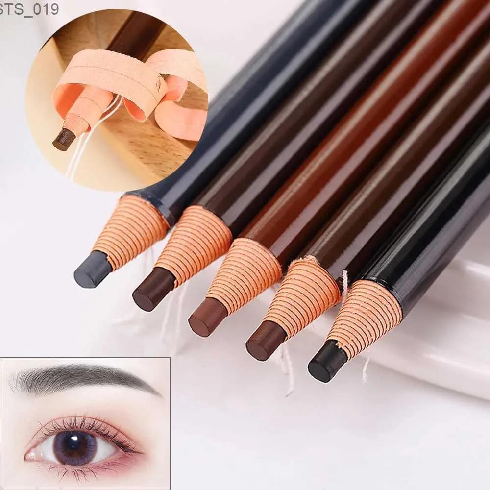 Ögonbrynsförstärkare 5st Vattentät ögonbrynspennor Markör Tint Eyebrow Makeup Brow Pencil Enhancers Professional Microblading Pen Eyes Cosmetics