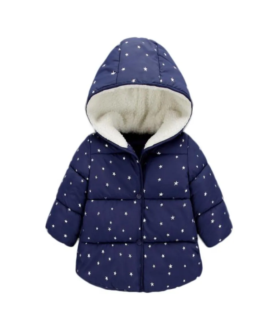 Baby Girls Jacket 2017 Autumn Winter Jacket For Girls Coat barn varm huva ytterkläder barn kläder spädbarn flickor coat4564485