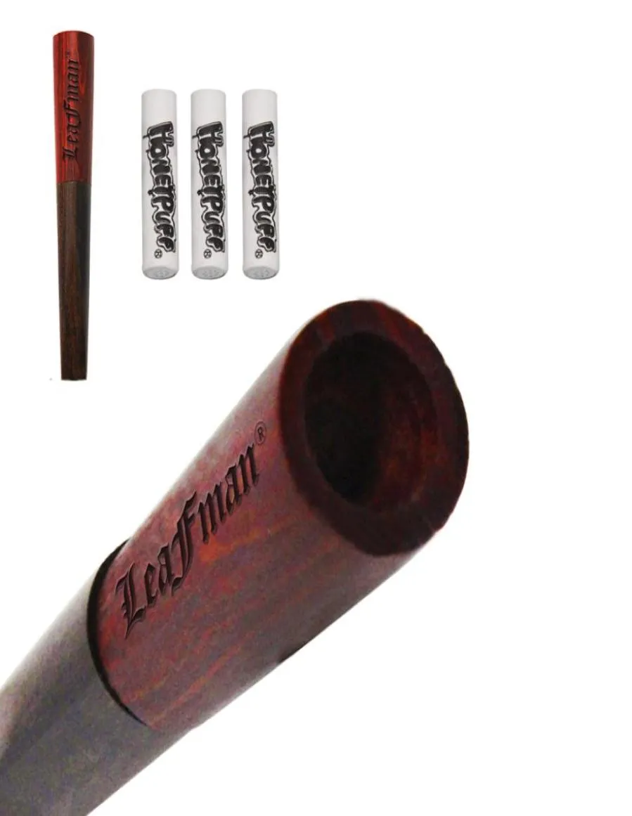 Honeypuff L92 mm One Hitter Wood Reting Pipe Dugout Accessories Dry Herb Tobacco Wood Pipe Löstagbart med filterrökning Access5407961