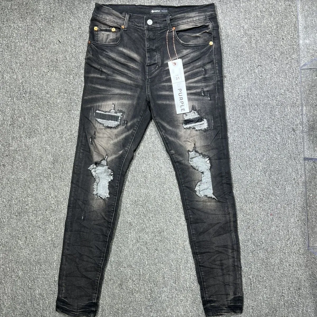 Jeans Lila Designer Größe Männer Frauen Lila Marke Jeans Gerade Hosen Streetwear Denim Hosen Mode Mehrfarbig Punk Hose Herren Hiphop Jeans 283