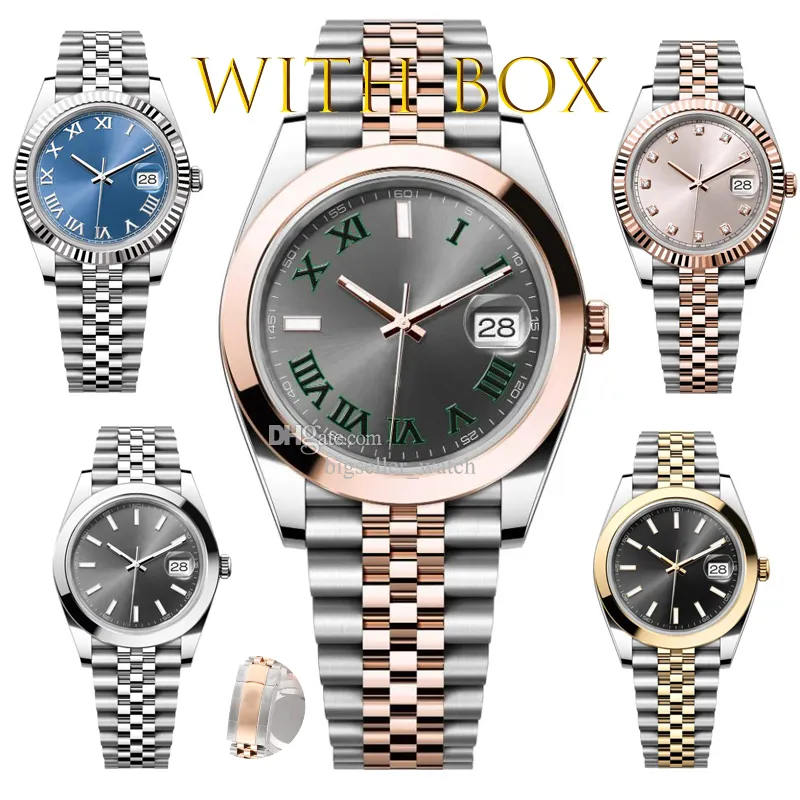 Mens Watch 2024 약속 디자이너 Mens 시계 청소 공장 자동 36mm 41mm 럭셔리 시계 오리지널 버클 브레이슬릿 스테인리스 스틸 다이얼 박스와 사파이어