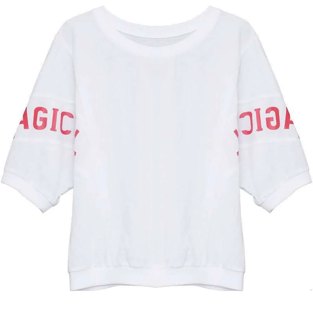 Atacado de camisetas de algodão para mulheres ins2024 verão versão coreana nova camisa de morcego solta feminina meia manga parte inferior