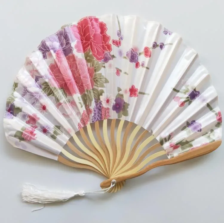 Solid Color Fabric Hand Fan With Tassel & Bamboo Sticks U2013 Fans Of Fans