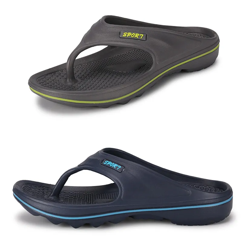 Pantoufles printemps été rouge noir rose vert hommes bas plage respirant chaussures à semelle souple hommes plats blac1 GAI-3031