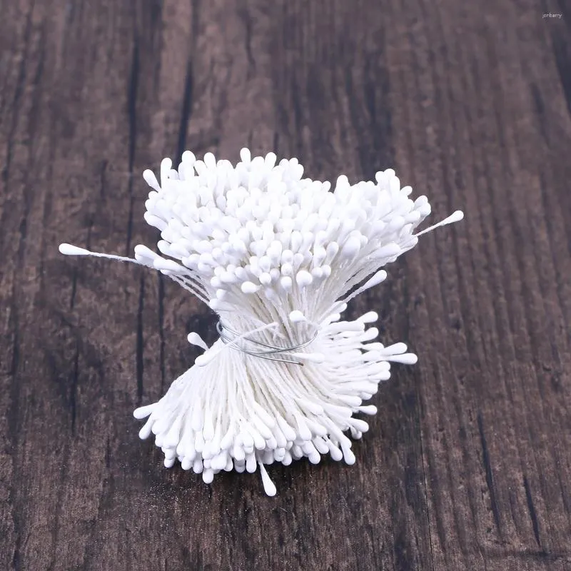 Decorative Flowers 400 Pcs/set Whiting Pearl Stamens Floral Bud Scrapbook Decorations Flower