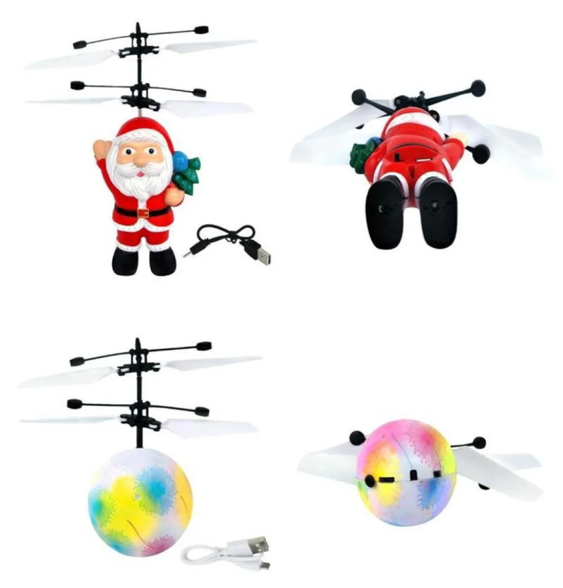 Flyings Oyuncaklar Noel Hediyesi Santa Uçan Top Aydınlık Kid039s Uçuş Topları Elektronik Kızılötesi İndüksiyon Uçak Uzak Contas8395579