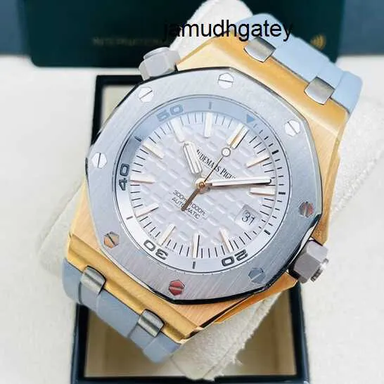 Uhren mit Montre-Uhrwerk, AP-Uhr, Royal Oak Offshore-Serie, Herrenuhr, 42 mm Durchmesser, automatisch, mechanisch, Präzisionsstahl, Gummi, modische, lässige Herrenuhr 15711O