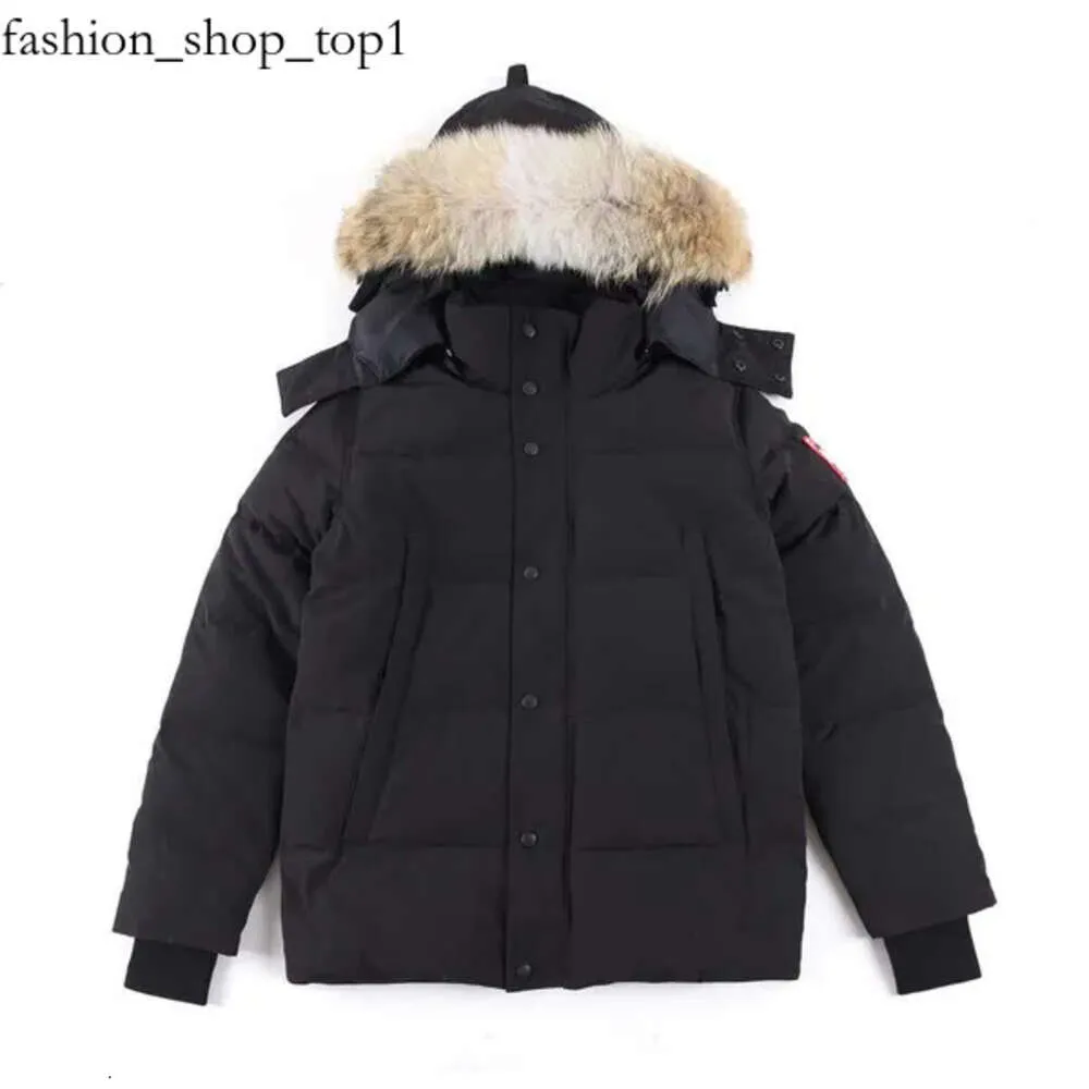 Hoge kwaliteit heren Canada jas jas echte grote wolf bontjas kleding mode stijl winter bovenkleding parka Canada 502