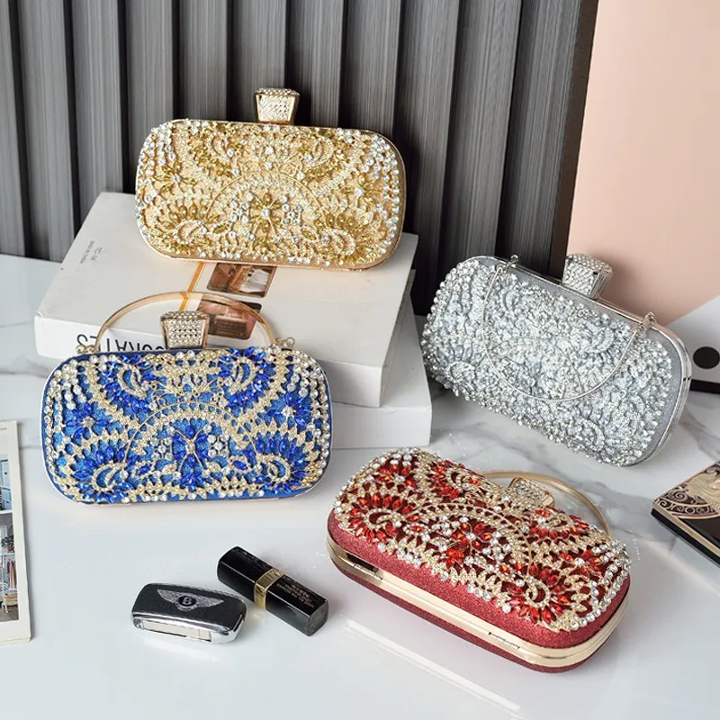 Sacs de soirée de luxe en diamant Mode Sparkly Strass Pochettes pour femmes Filles Dîner de mariage Sacs à main Chaîne Épaule Bandoulière Sacs à main DHL Expédition