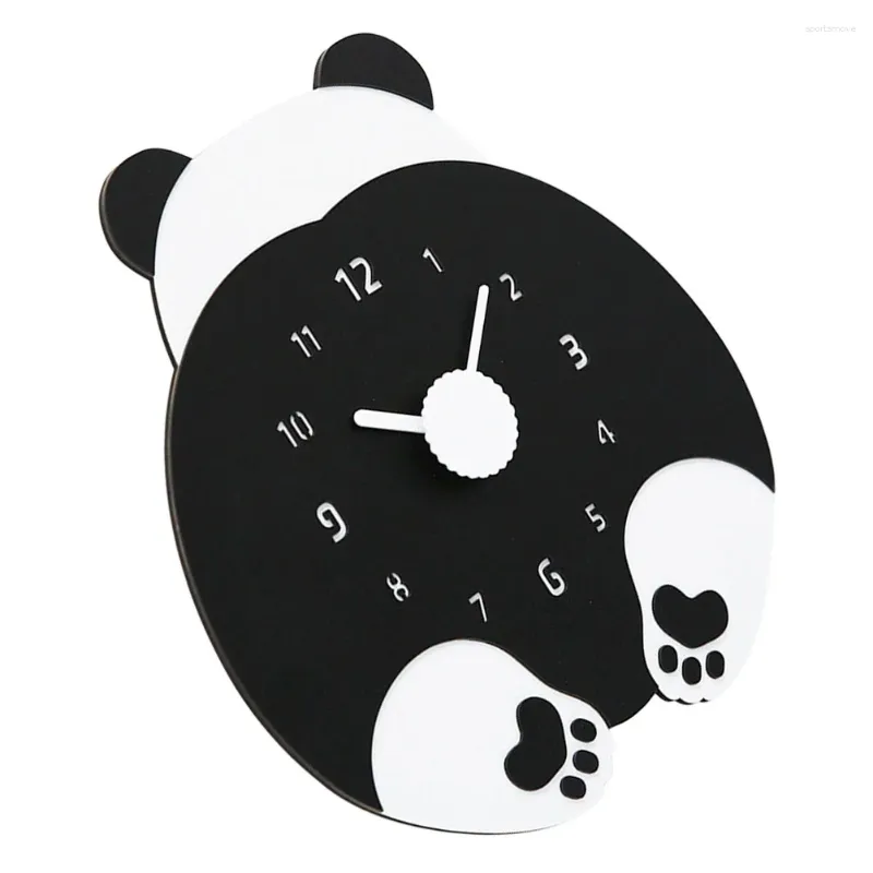 Wandklokken Klok Trendy Decor Hangend Panda Mute Kinderkamer Acryl Kind Wonen Voor Thuis