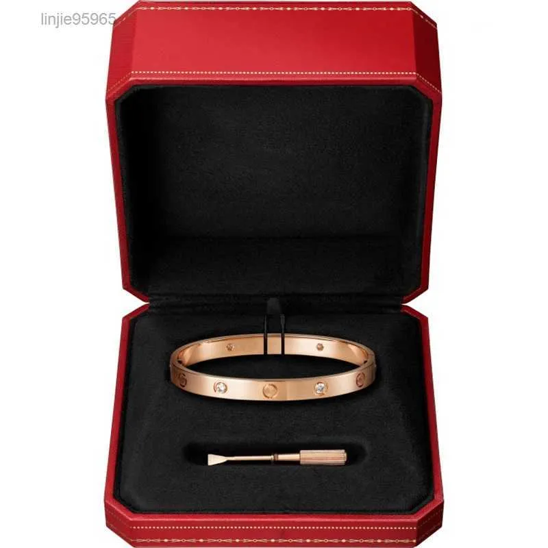 Bracciale da donna 18k Moda uomo Nuovo oro rosa Taglia 16-21 cm Bracciali firmati in acciaio inossidabile Braccialetti con ciondoli per gioielli