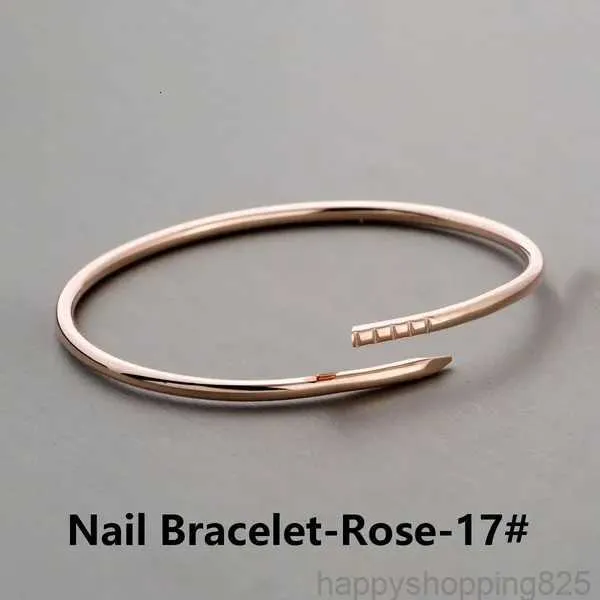 3.0mm mince bracelet à ongles bracelet de créateur mode unisexe manchette bracelet en or luxe bracelets classiques bijoux cadeau Saint Valentin 3KRO4