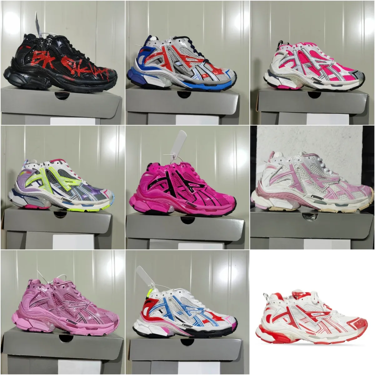 Zapatos para correr, zapatos de diseñador para mujer y hombre, zapatillas de deporte de lujo, azul, rojo, blanco, negro, verde, zapatos para correr y de ocio de alta gama