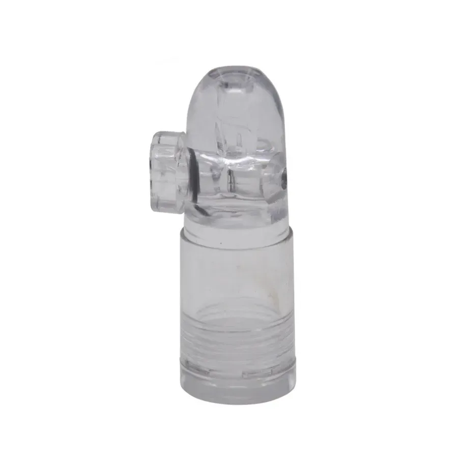 Acrylic Plastic Snuff Bullets Pipe with Clear Bottoms Rocket Shape Nasal for Glass Bong Smocking Water Pipe