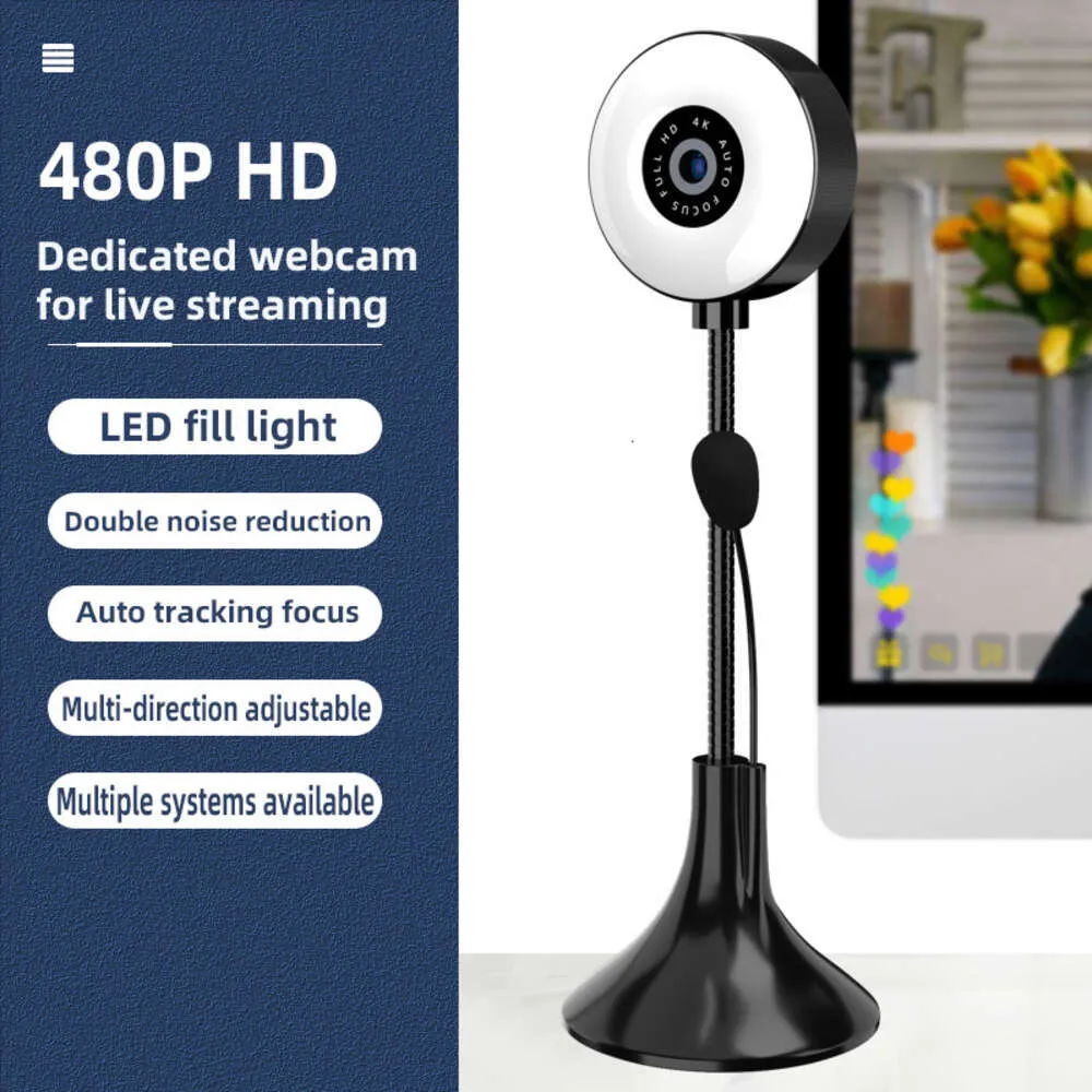 4k Privémodel Schoonheid Autofocus 1080p Computercamera High-definition Netwerk USB Live Streaming Webcam2k Drive Gratis
