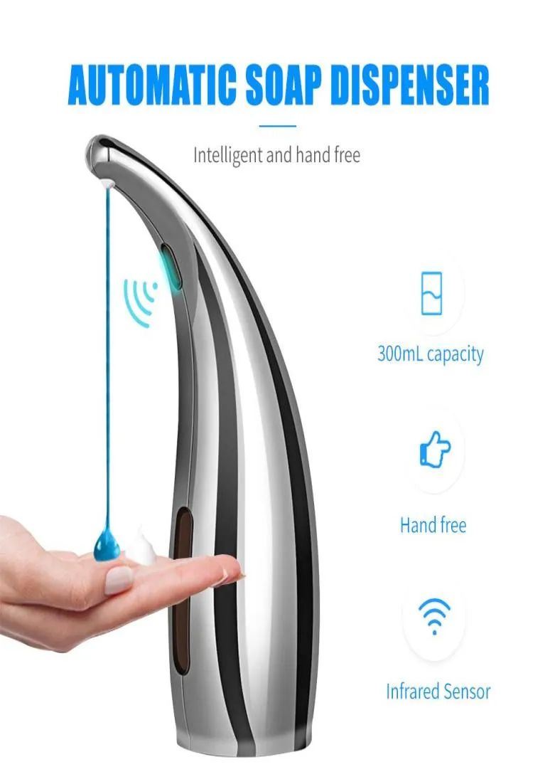 SOAP Dispenser Pump Automatisk flytande tvåldispenser Infraröd smart sensor Touchless Foam Shampoo Dispensers för kök Badrum5407291