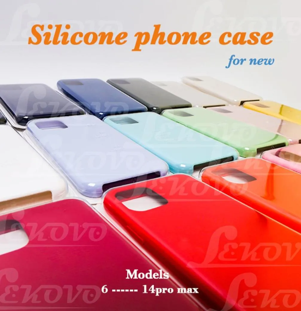 Étuis de téléphone portable en silicone avec logo officiel de haute qualité pour 14 pro max 14pro 14 13 13pro S23 S22 en option avec emballage de vente au détail 9389992