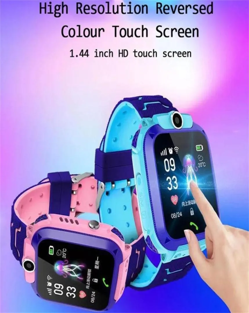 Q12 Orologi intelligenti per bambini Chiama Children039s SmartWatch SOS Phone Watch per bambino con scheda SIM Po Impermeabile IP67 Orologi Z59390269