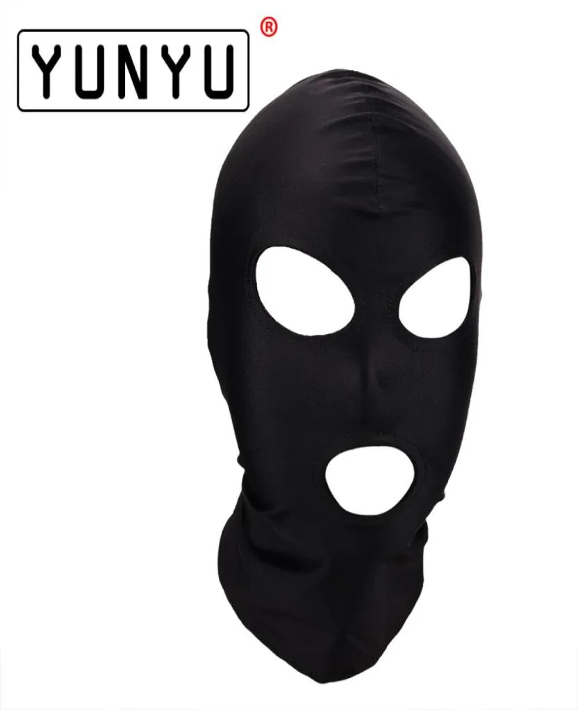 Fetish Mask Hood Sexy Toys Open Mouth Eye Bondage Hood Party Mask Cosplay Slave Headgear Mask Adult Game Sex Products 4 Style Y1813220356