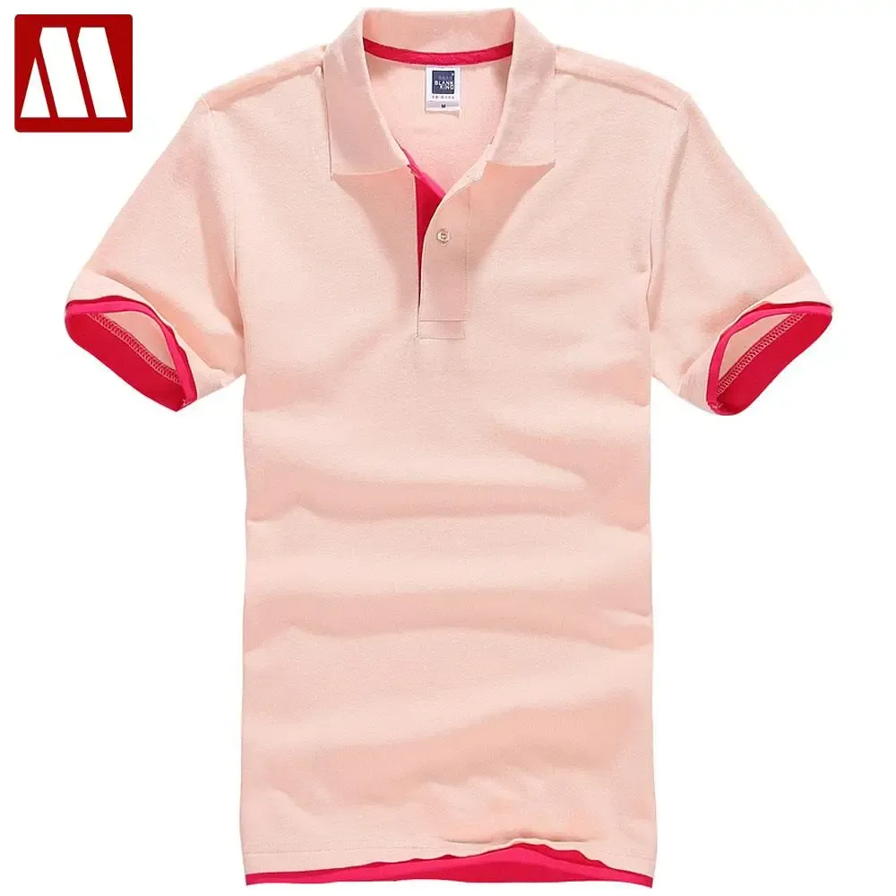 Skjortor 2022 Summer Women Men Pure Color Leisure Polo Shirt Black Pink White Plus Size Bowable Cotton Polo Shirts For Ladies XS3XL