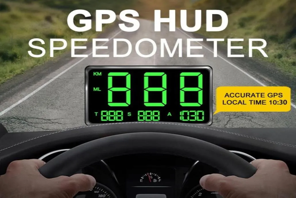 Vidéo de voiture grand écran 45quot GPS compteur de vitesse affichage numérique de la vitesse système d'alarme de survitesse universel pour vélo moto Tr6098173